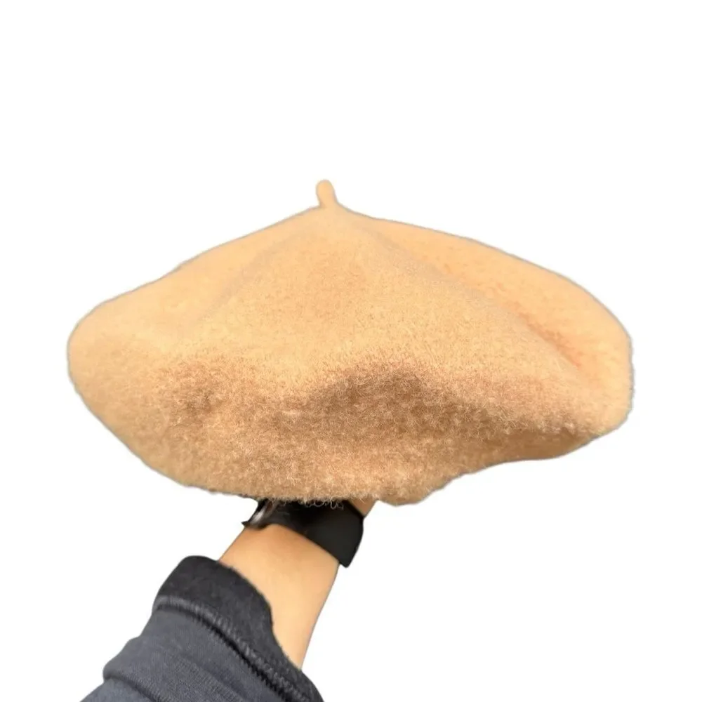 Lack Of Color Women's Camel Beret 100% Wool One Size